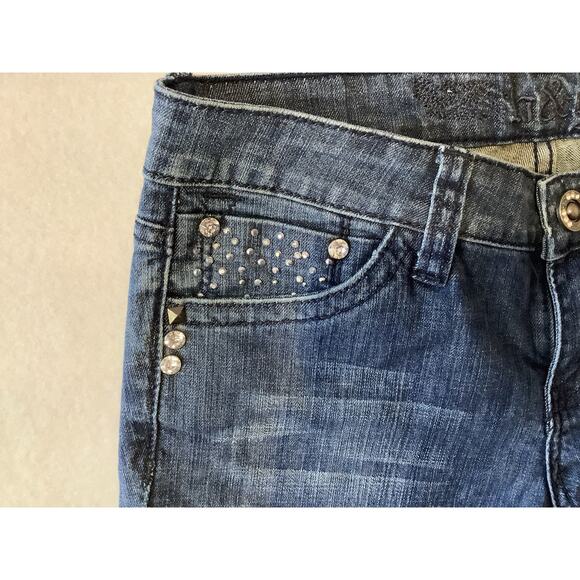 H & G Women's Size 7 Rhinestone Embellished Blue Jeans - Style 11778 - NWT 682 - Picture 3 of 13